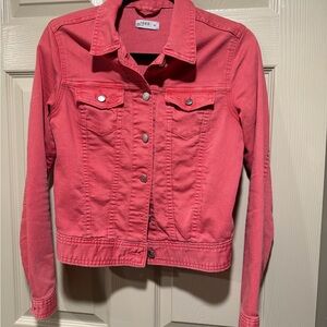 Chic Red Denim Jacket for Women